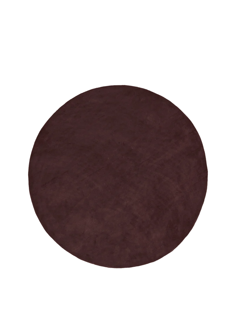 Stille Tufted Rug - Round - Dark Pecan