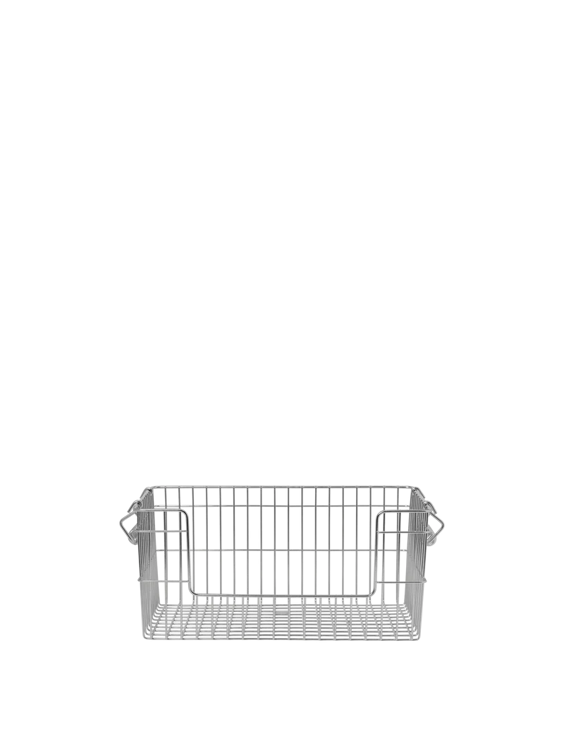 Cala Open Stackable Basket - Set of 2 - Stainless Steel