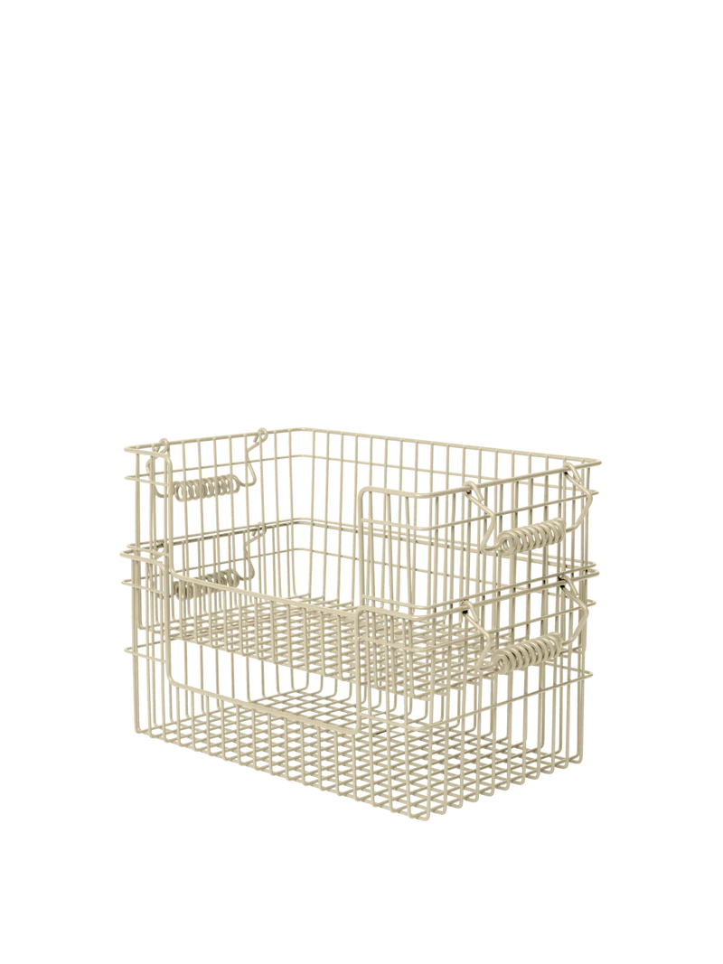 Cala Open Stackable Basket - Set of 2 - Cashmere