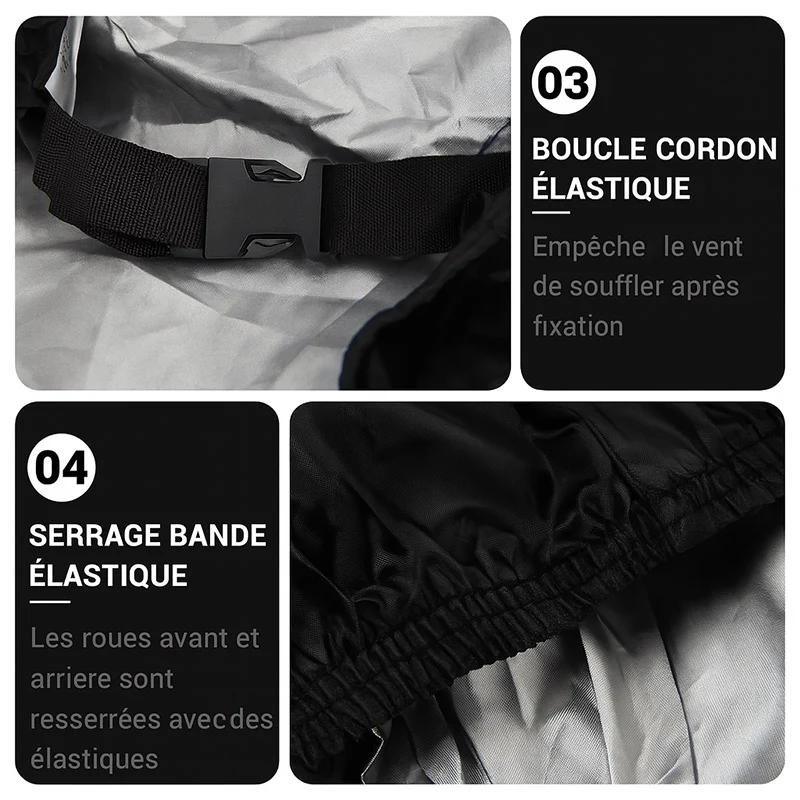 Housse Moto Extérieure Armotex Noir Et Rouge