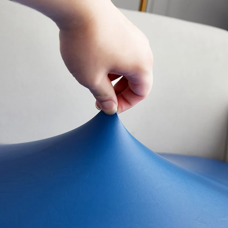 Housse Simili Cuir bleu pour Coussin d'Assise de Canapé