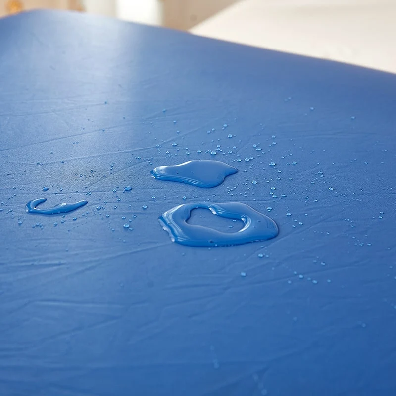 Housse Simili Cuir bleu pour Coussin d'Assise de Canapé