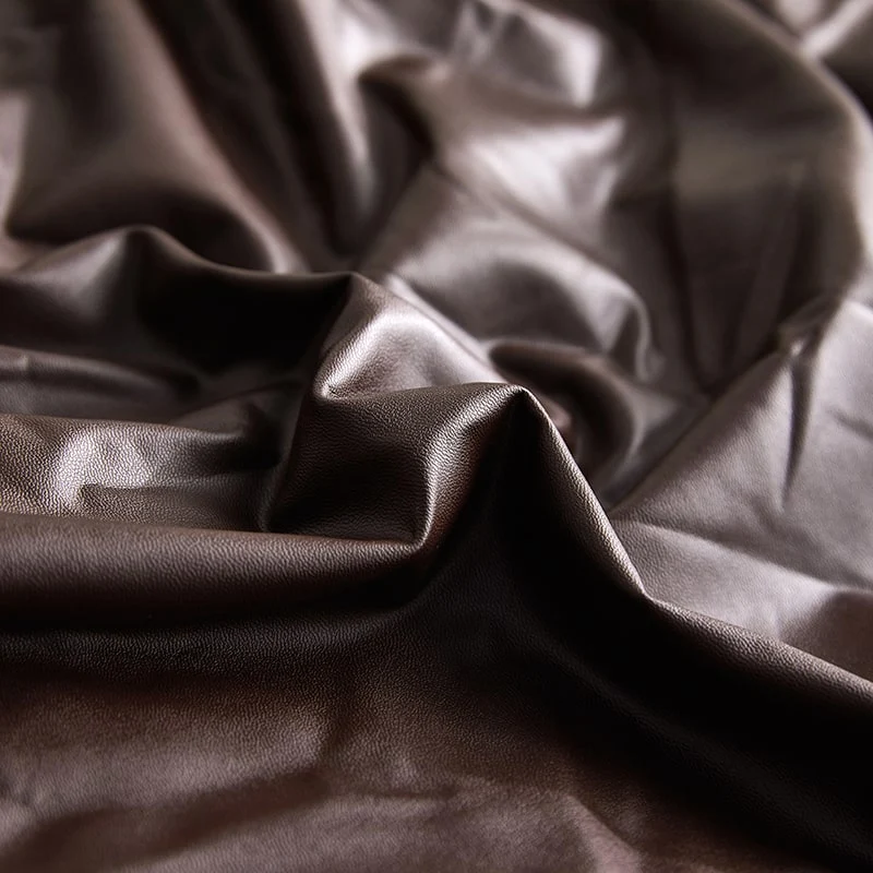 Housse Simili Cuir marron pour Coussin d'Assise de Canapé