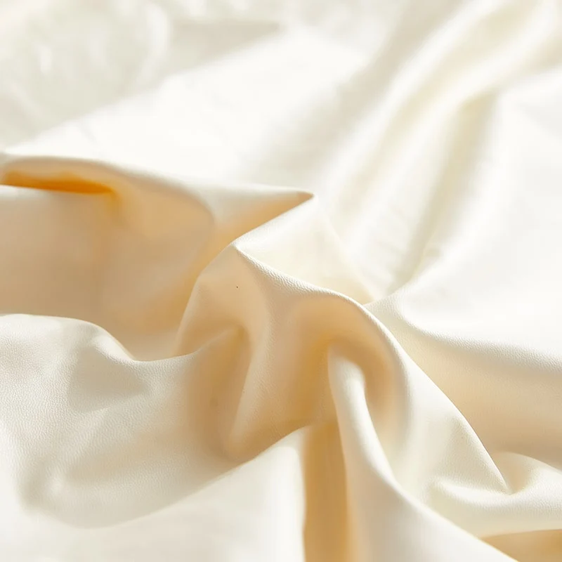 Housse Simili Cuir crème pour Coussin d'Assise de Canapé