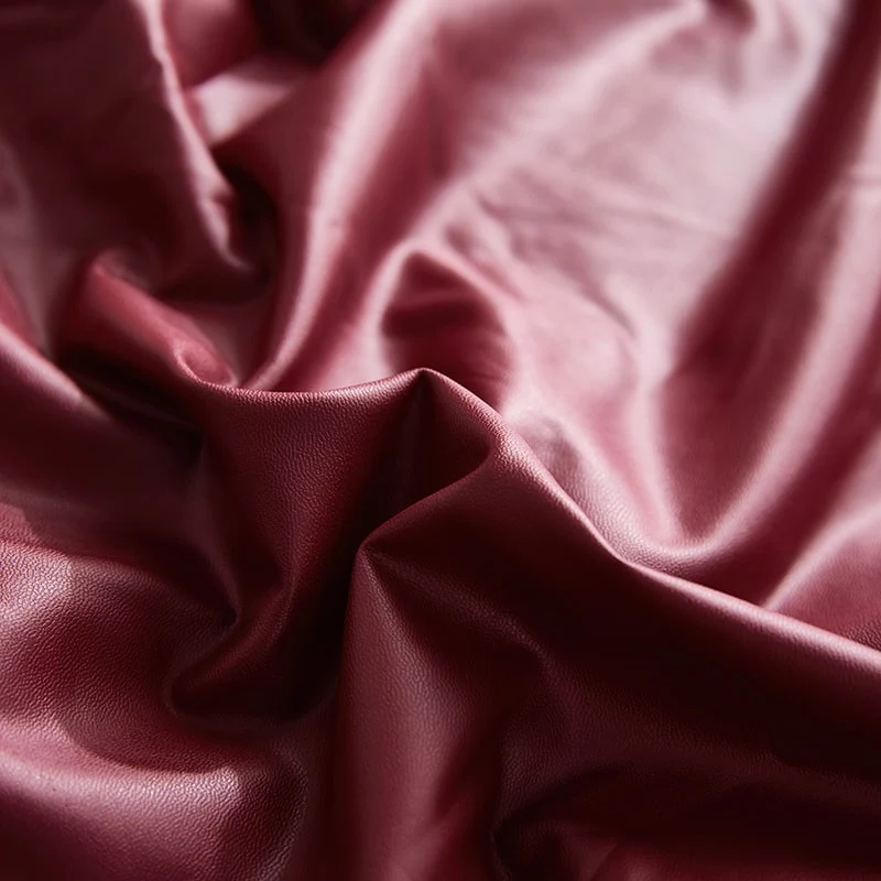 Housse Simili Cuir rouge carmin pour Coussin d'Assise de Canapé