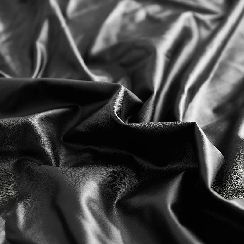 Housse Simili Cuir noir pour Coussin d'Assise de Canapé