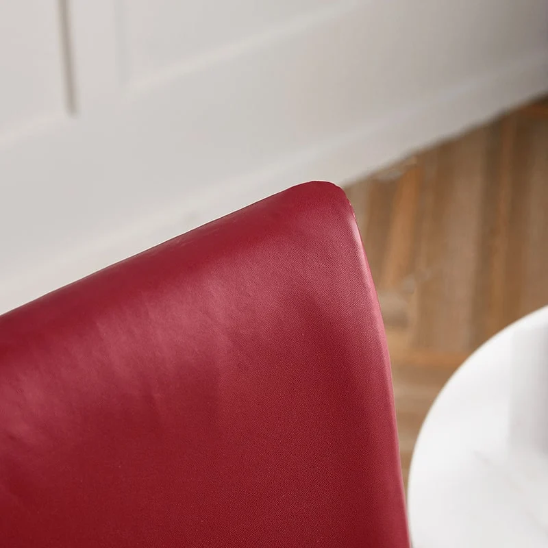 Housse de chaise Simili Cuir Rouge Carmin