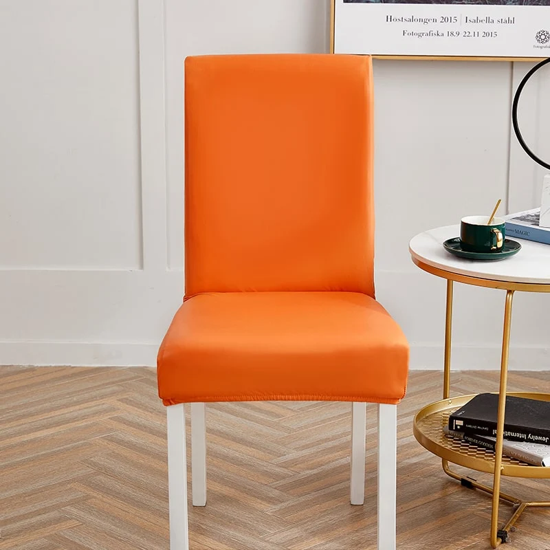 Housse de chaise Simili Cuir Orange