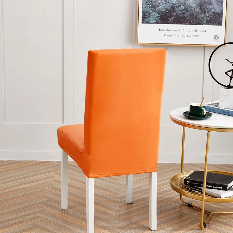 Housse de chaise Simili Cuir Orange