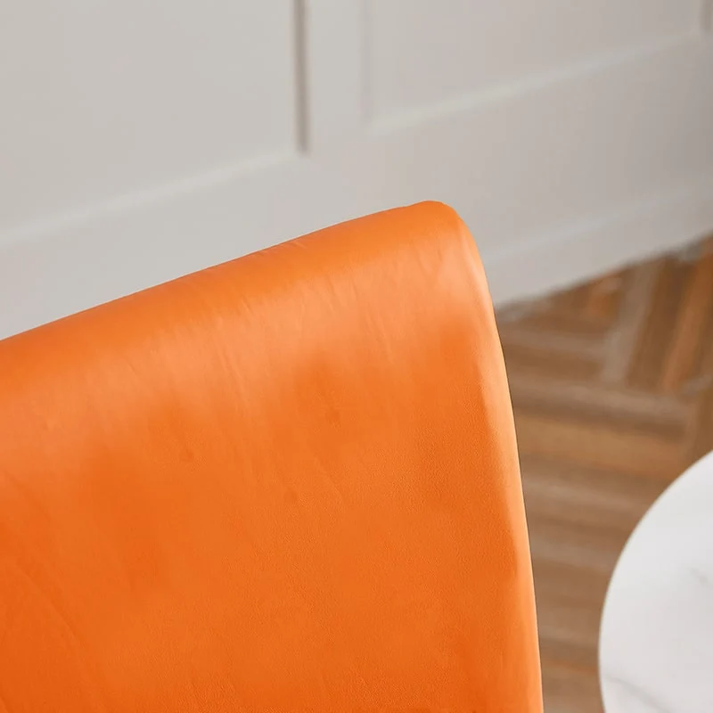 Housse de chaise Simili Cuir Orange
