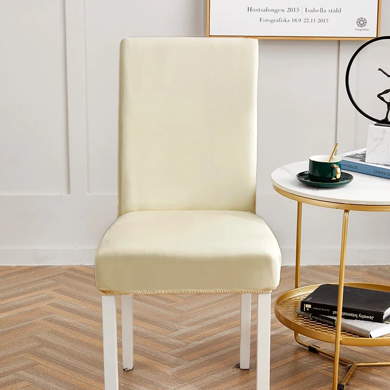 Housse de chaise Simili Cuir Crème