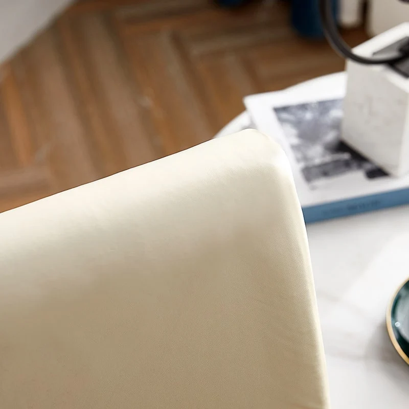 Housse de chaise Simili Cuir Crème