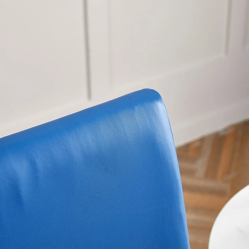 Housse de chaise Simili Cuir Bleu
