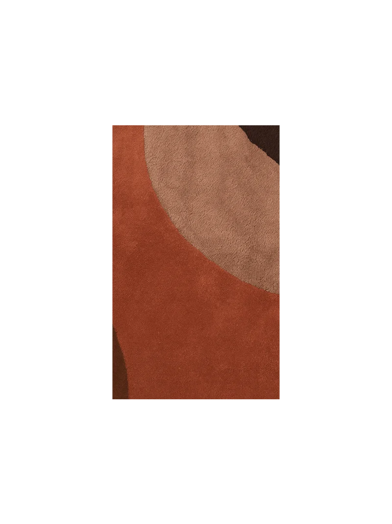 Rug Sample - View Tufted - Red Brown