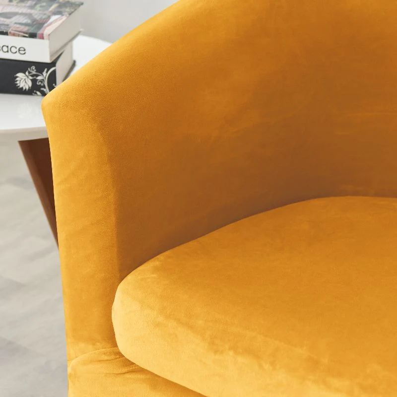 Housse de fauteuil cabriolet Velours jaune doré