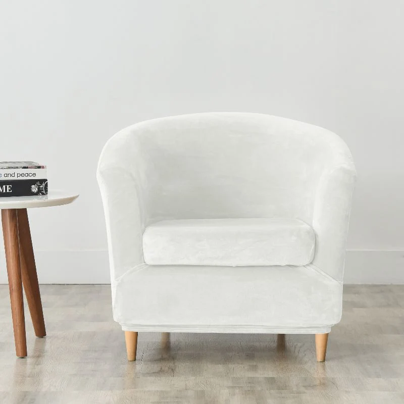Housse de fauteuil cabriolet Velours blanc