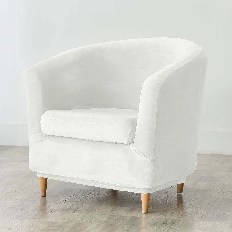Housse de fauteuil cabriolet Velours blanc