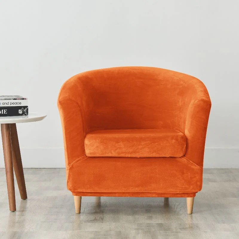 Housse de fauteuil cabriolet Velours orange