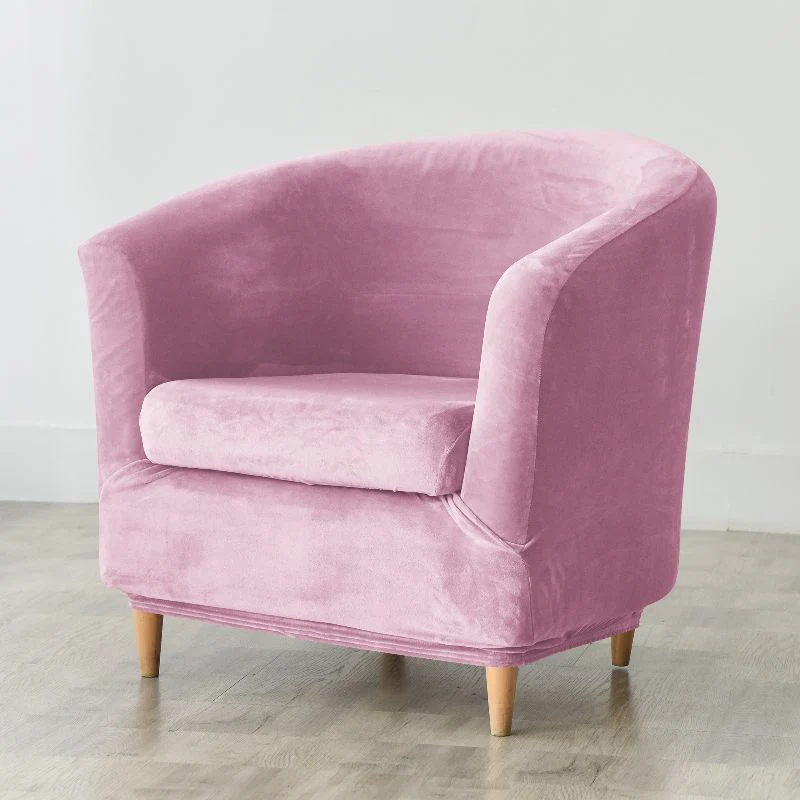 Housse de fauteuil cabriolet Velours rose poudré