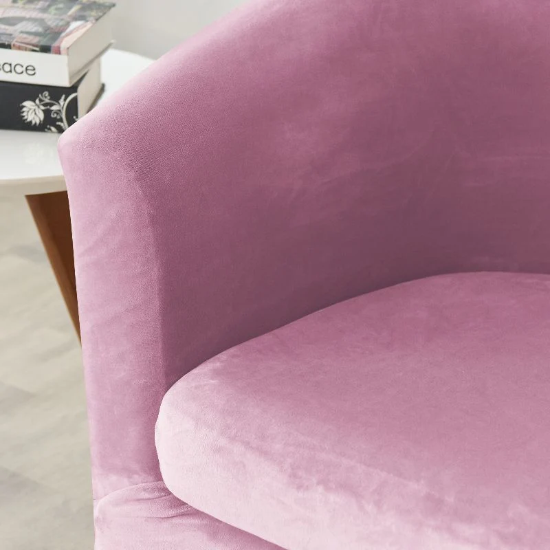 Housse de fauteuil cabriolet Velours rose poudré