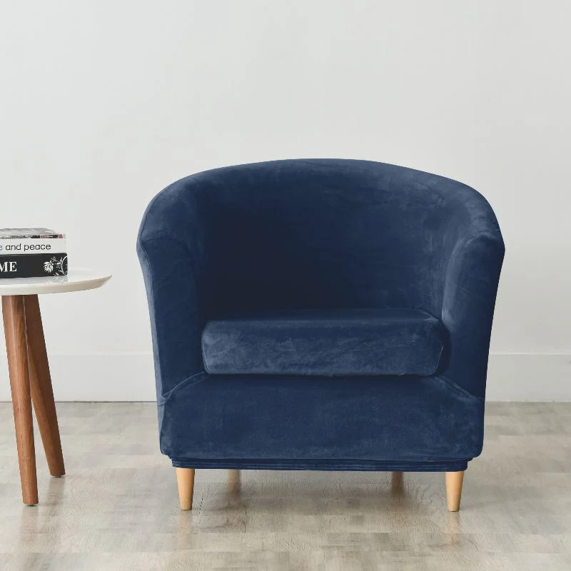 Housse de fauteuil cabriolet Velours bleu nuit