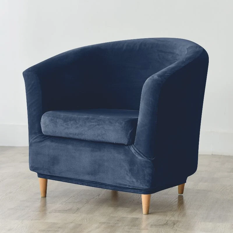 Housse de fauteuil cabriolet Velours bleu nuit