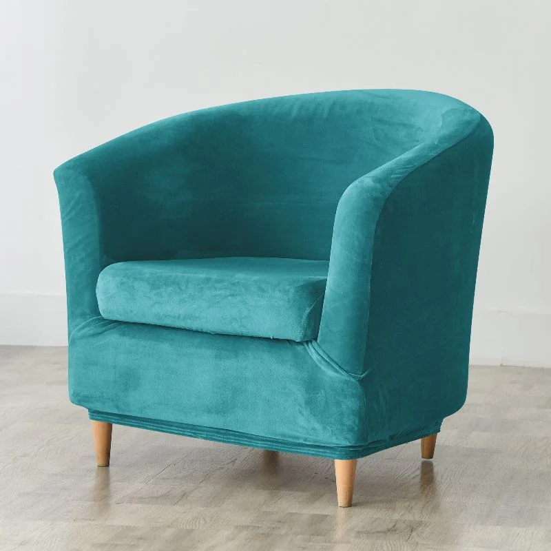 Housse de fauteuil cabriolet Velours bleu tiffany