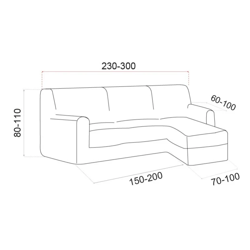 Housse Multi-élastique Canapé d'Angle Belfast