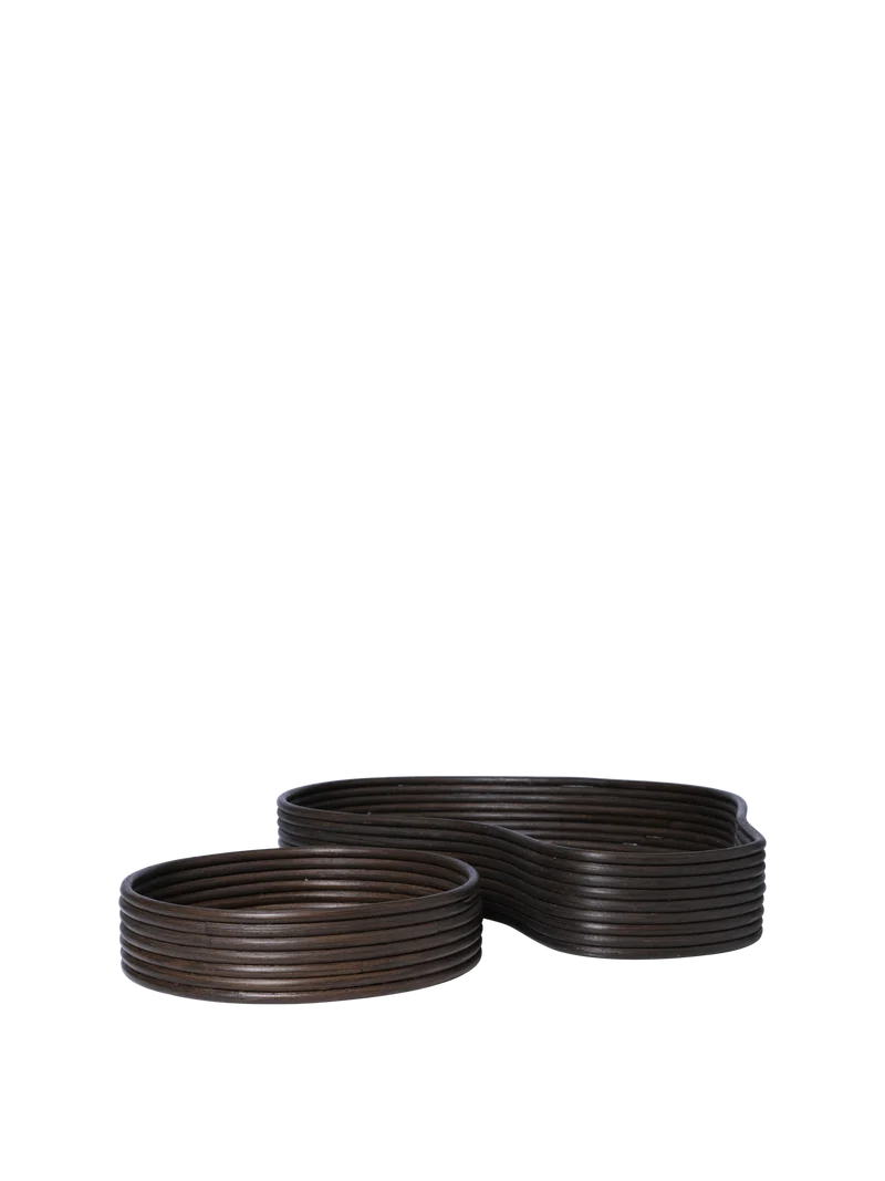 Isola Trays - Set of 2 - Dark Stained