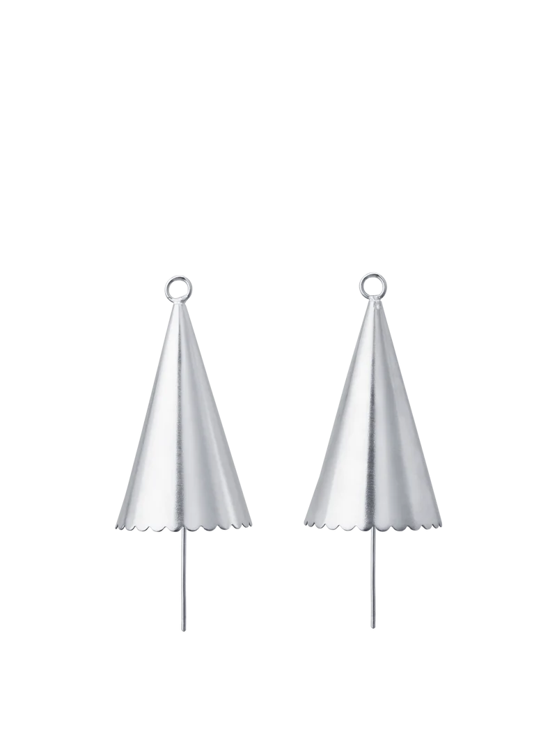 Cone Bell - Set of 2 - Silver