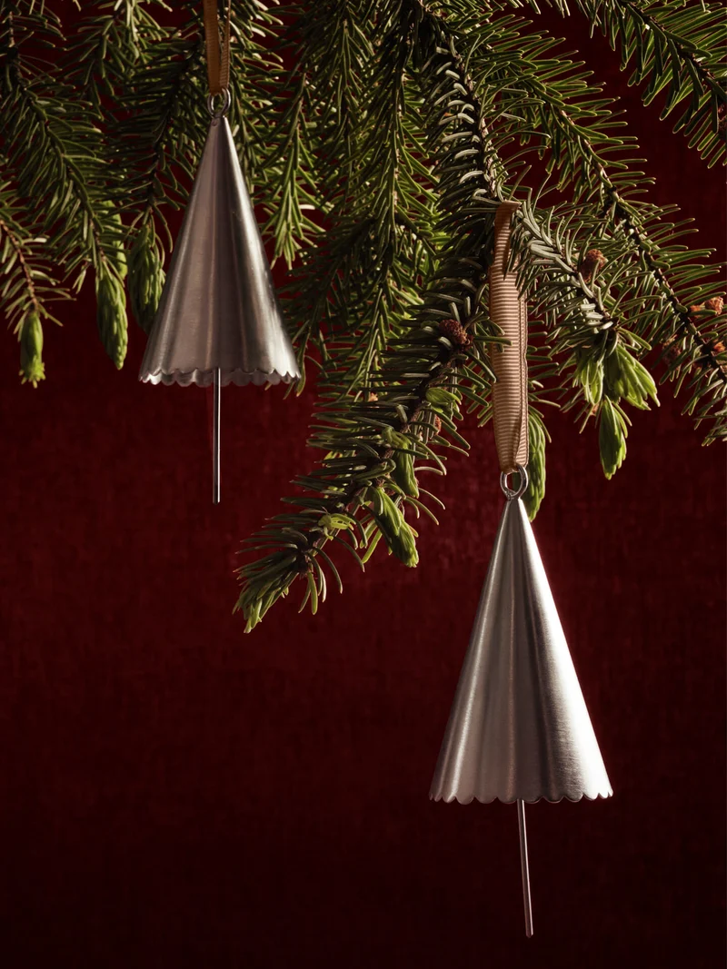 Cone Bell - Set of 2 - Silver