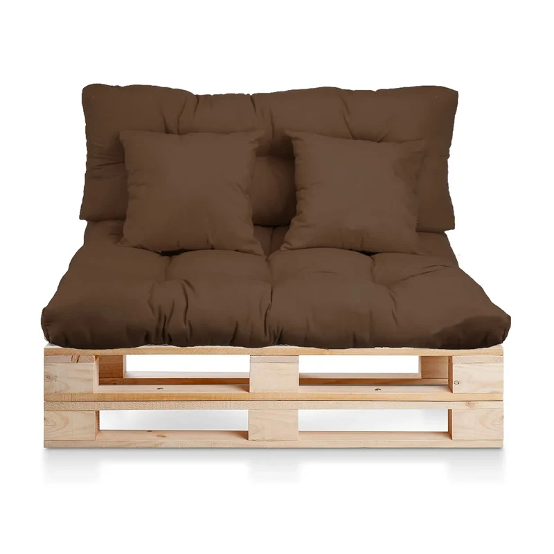 Coussin palette exterieur biplace et ultra moelleux
