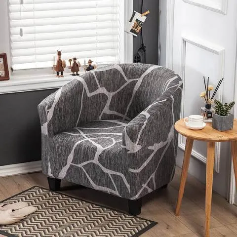 Housse de Fauteuil Club Extensible - Design Géométrique Chic & Moderne