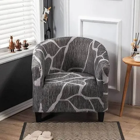 Housse de Fauteuil Club Extensible - Design Géométrique Chic & Moderne