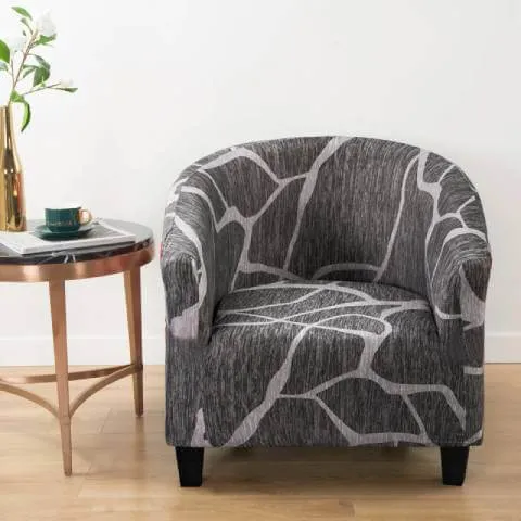 Housse de Fauteuil Club Extensible - Design Géométrique Chic & Moderne