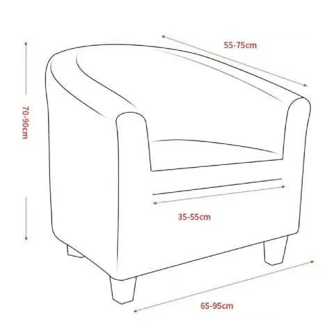 Housse de Fauteuil Club Extensible - Design Géométrique Noir & Marbre Or