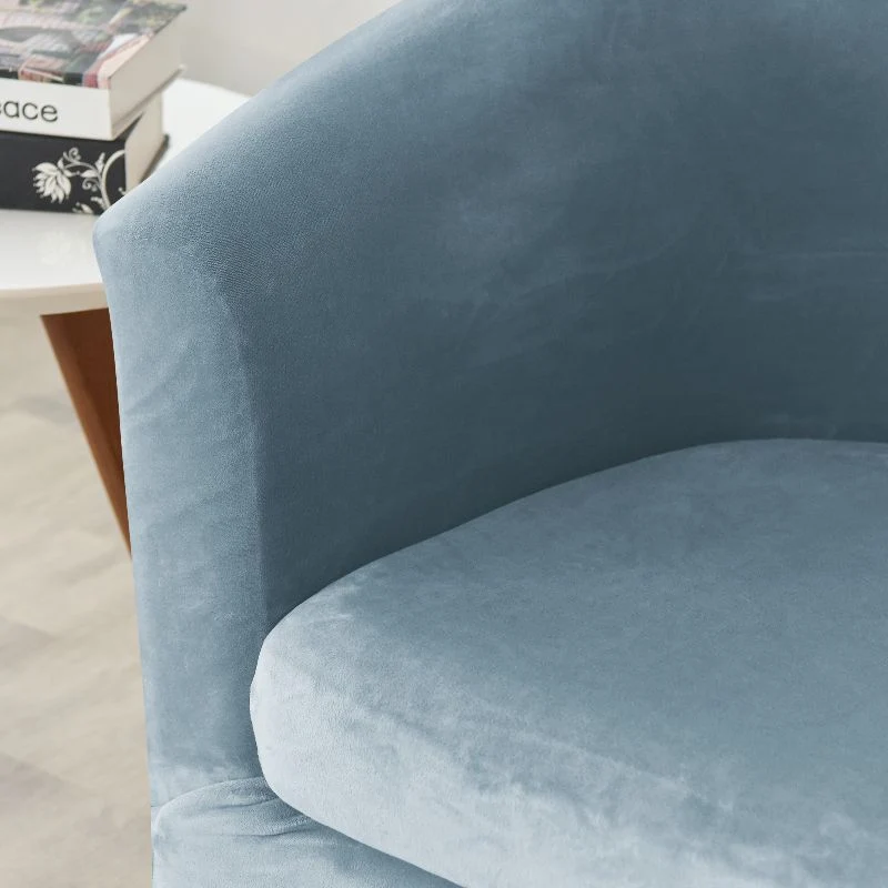 Housse de fauteuil cabriolet Velours bleu clair
