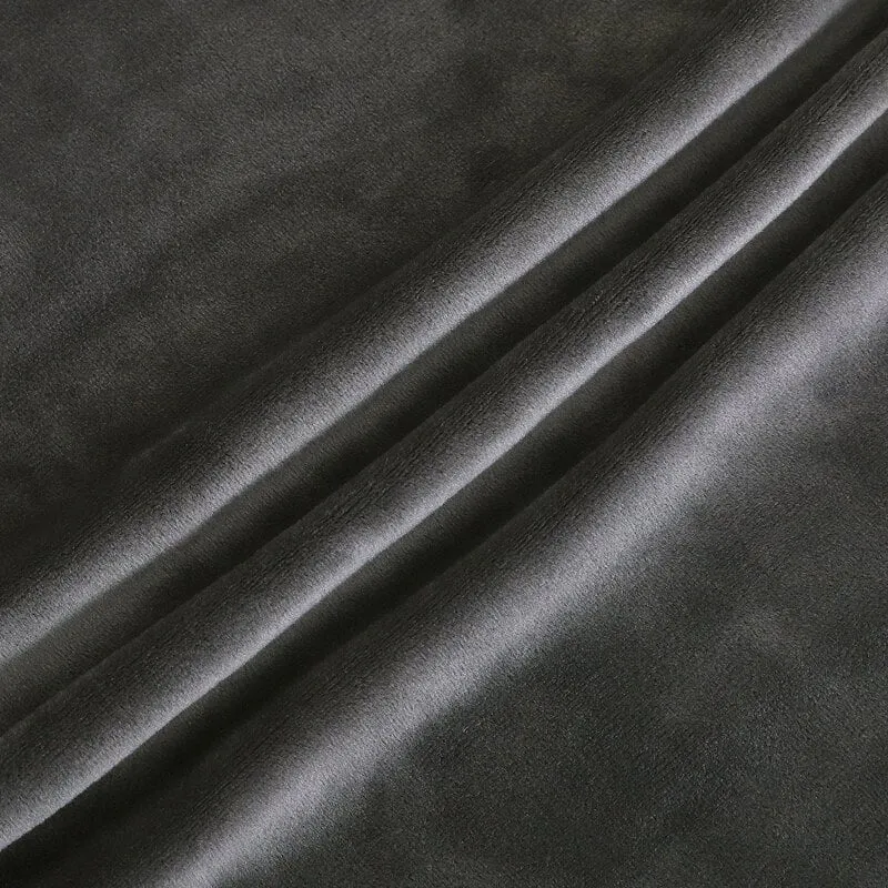 Housse de fauteuil cabriolet Velours gris anthracite