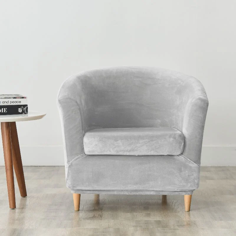 Housse de fauteuil cabriolet Velours Gris Clair