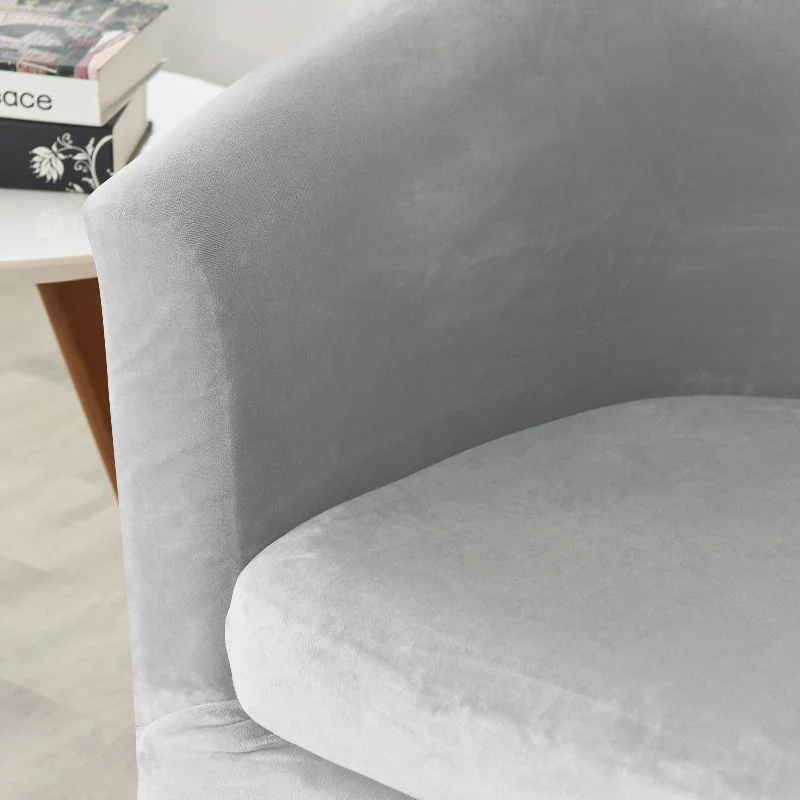 Housse de fauteuil cabriolet Velours Gris Clair