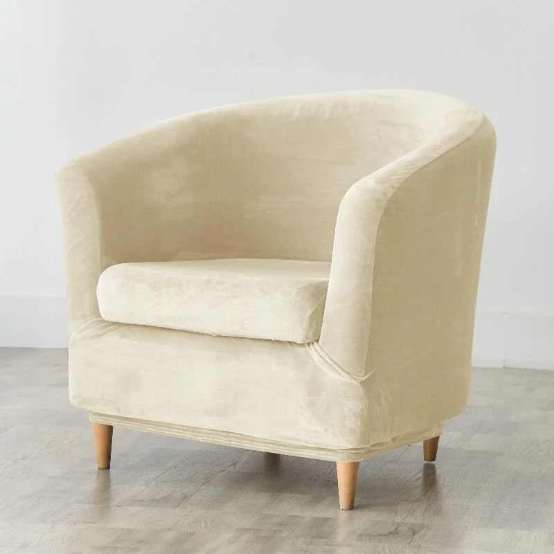 Housse de fauteuil cabriolet Velours écru