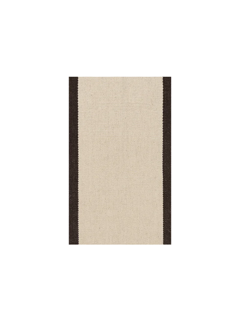 Rug Sample - Calm Kelim - Off-white/Coffee