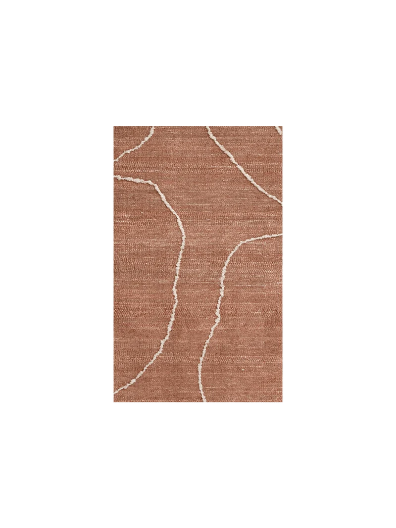 Rug Sample - Gesso Jute - Terracotta/Off-white