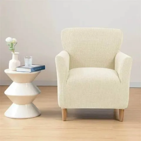 Housse de Fauteuil Crapaud Blanc Cassé - Sobriété et Protection