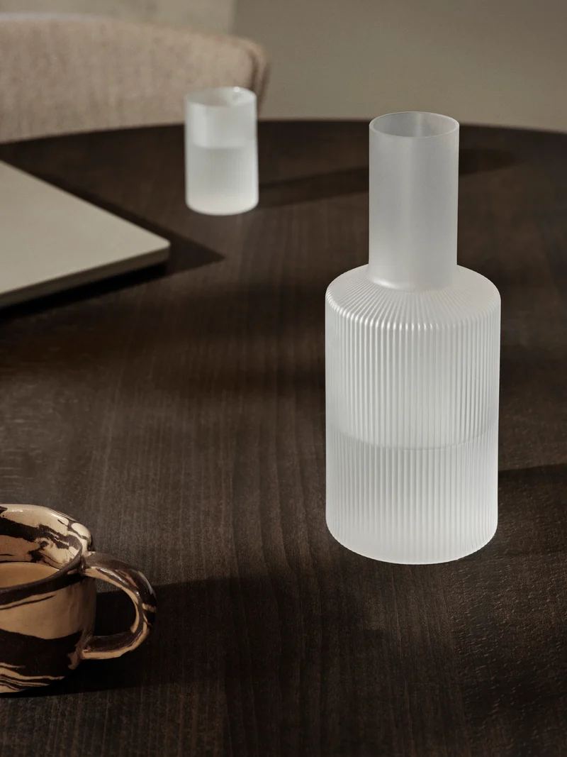 Ripple Low Glasses - Set of 4 & Carafe Gift Set - Frosted