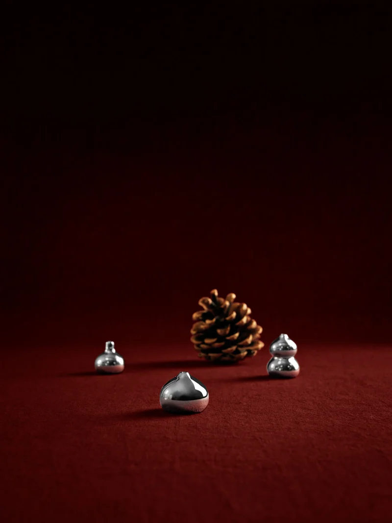 Komo Mini Vases - Set of 3 - Silver