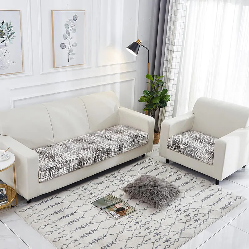 Housse style rayé pour Coussin d'Assise de Canapé