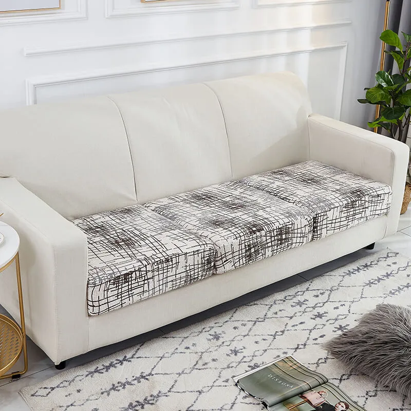 Housse style rayé pour Coussin d'Assise de Canapé
