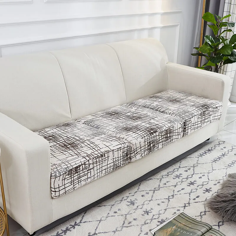 Housse style rayé pour Coussin d'Assise de Canapé