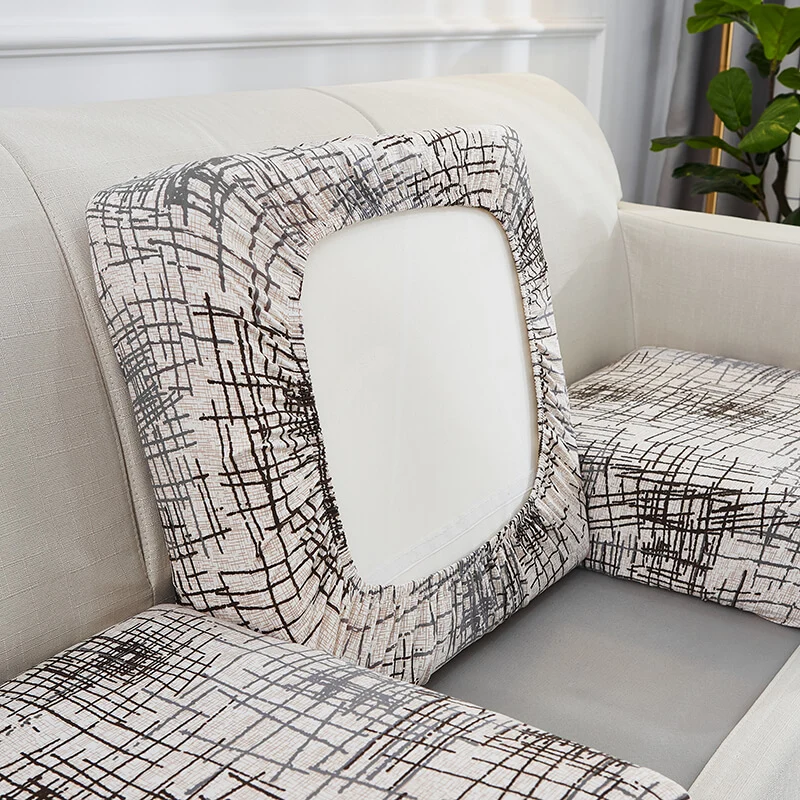 Housse style rayé pour Coussin d'Assise de Canapé
